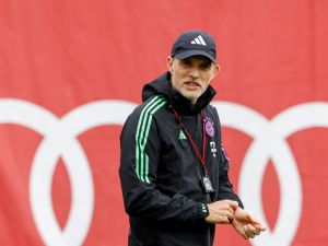 Bayern Munich's German head coach Thomas Tuchel arrives to attend a training session on the eve of the UEFA Champions League semi-final second leg football match against Real Madrid at the Saebener Strasse training ground in Munich, southern Germany, on May 7, 2024. (Photo by ALEXANDRA BEIER / AFP)