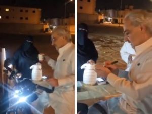 حديث بين الأمير الوليد بن طلال وبائعة شاي