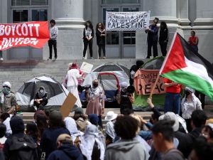 تظاهرة مؤيدة للفلسطينيين في الولايات المتحدة 