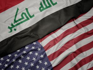 Iraqi and US flags
