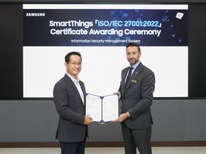 سامسونج تحرز اعترافاً عالمياً بأمن منصتها الرقمية "SmartThings" من خلال حصولها على شهادة "الآيزو" 27001