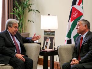 King Abdullah and Antonio Guterres