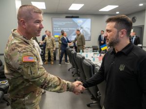 Ukrainian President Volodymyr Zelensky arrived in the United States on September 22 for a crucial visit to present Kyiv's plan to end two and a half years of war with Russia. (Photo by Curt LOTER / US ARMY / AFP)