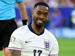 England's forward #17 Ivan Toney reacts during the UEFA Euro 2024 quarter-final football match between England and Switzerland at the Duesseldorf Arena in Duesseldorf on July 6, 2024. (Photo by INA FASSBENDER / AFP)