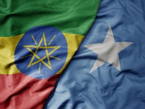 Ethiopian and Somali flags