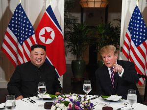 North Korean leader Kim Jong Un and US President Donald Trump