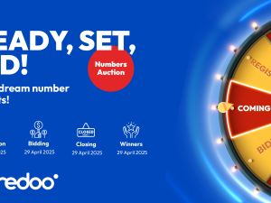 Ooredoo تطلق المزاد الثالث للأرقام المميزة لهذا العام. سجّل مشاركتك في الخير