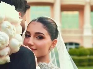 شيرين بيوتي بطابع ملكي في حفل زفافها بتوقيع المصمم رامي القاضي