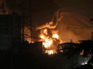 Moment of fire as missile storm engulfs Haifa and flattens buildings