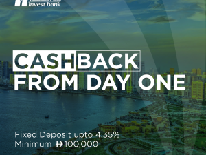 “Earn on Day One”: Invest Bank Rolls Out New Cash-Back Fixed Deposit
