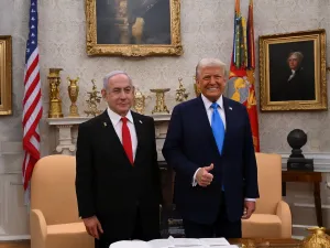  الرئيس الأميركي دونالد ترامب ورئيس الوزراء الإسرائيلي بنيامين نتنياهو