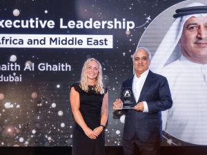 Ghaith Al Ghaith receives the Executive Leadership for the Middle East & Africa accolade at the 2025 Airline Strategy Awards