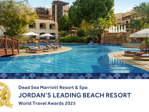 منتجع وسبا ماريوت البحر الميت يحصد لقب أفضل منتجع شاطئي في الأردن في حفل توزيع جوائز السفر العالمية 2025