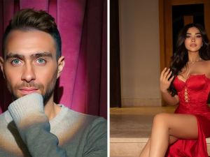 Egyptian singer and composer Hossam Habib and Lebanese actress Shiraz. (Instagram photos) Hossam Habib