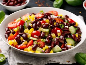 سلطة فاصوليا حمراء مشبعة ومليئه بالفيتامينات والمعادن