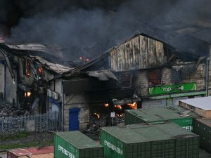 Massive warehouse blaze erupts in west London