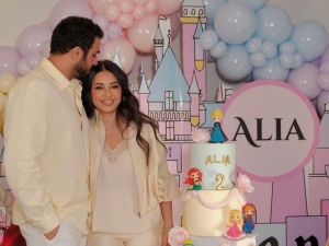 رحمة رياض تنشر صورًا خاصة من احتفال عيد ميلاد ابنتها عليا