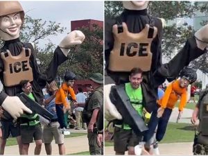 Anti-ICE protester