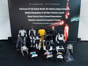 فاراداي فيوتشر تكشف عن المرحلة الثانية من عالم FF EAI Robot World وتطلق روبوتاً بشرياً جديداً ومنظومة روبوتات صناعية متكاملة