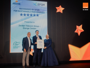 KACE Grants Orange Jordan the 6-Star Recognized for Excellence Certificate from EFQM