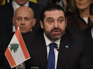 Lebanese Prime Minister and Leader of the Future Movement Party Saad Hariri attends the Ministerial meeting "Lebanon, building trust: a viable security for the country and the region" on the support of the Lebanese security forces, at Foreign ministry headquarters, Farnesina palace, in Rome on Mar. 15, 2018. 
(Andreas SOLARO / AFP)