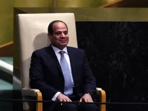 Egyptian President Abdel Fattah al-Sisi waits to speak at the General Debate of the 73rd session of the General Assembly at the United Nations on September 25, 2018 in New York. 
Bryan R. Smith / AFP