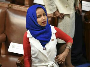 Representative for Minnesota Ilhan Omar is seen in the audience ahead of US President Donald Trump's State of the Union address at the US Capitol in Washington, DC. (AFP/ File Photo)