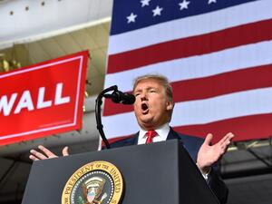 US President Donald Trump speaks during a rally in El Paso, Texas on February 11, 2019. (Nicholas Kamm / AFP)