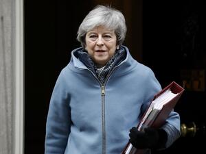 Britain's Prime Minister Theresa May leaves 10 Downing street in central London on March 6, 2019 ahead of Prime Minister's Questions (PMQs). (AFP/ File Photo)