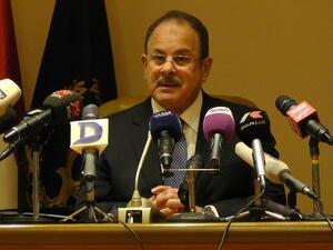 Egypt's interior minister Magdy Abdel Ghaffar speaks during a press conference on February 8, 2016 in the capital Cairo. (AFP/Mostafa Abulezz)