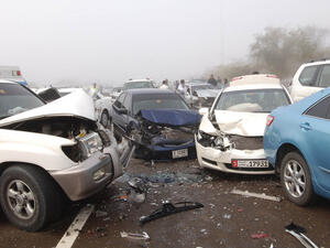 A file photo of a pile-up accident in Abu Dhabi (AFP)