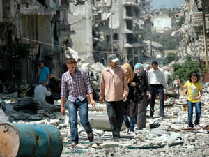 “It is like rebirth, a new beginning,” a resident says. “Will my neighbors ever return? I don’t know" (AFP/File)

