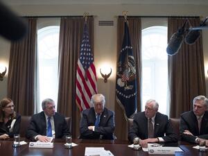 US President Donald Trump (C) listens during a meeting with bipartisan members of the Senate on immigration at the White House in Washington, DC, on Jan. 9, 2018 (JIM WATSON / AFP)