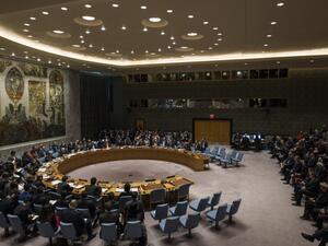 A Security Council meeting at the United Nations headquarters in New York on Jan. 18, 2018 (Jewel SAMAD / AFP)