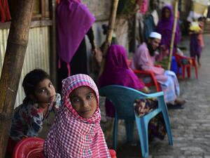 Rohingya refugees in a refugee camp in Cox's Bazar (AFP/File Photo)