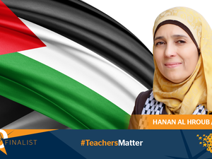 Hanan grew up in a refugee camp in Bethlehem and often witnessed violence. (Global Teacher Prize)