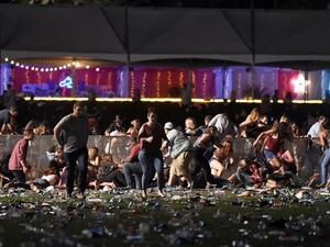 Police have yet to make any official statements regarding a possible motive for the massacre, which saw Paddock barricade himself in a hotel room on the 32nd floor of the Mandalay Hotel with 23 firearms before shooting 59 people dead and injuring 527 (AFP)

