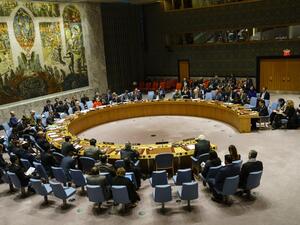 The U.N. Security Council meets concerning the situation in the Middle East involving Israel and Palestine, at United Nations headquarters, Dec. 18, 2017 in New York City (Drew Angerer/Getty Images/AFP)