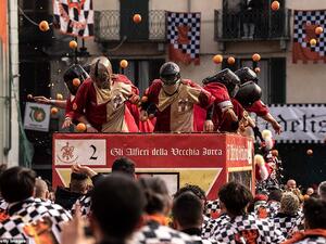 The annual Battle of the Oranges has taken place in Italy. (AFP/ File)