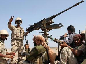 Yemeni army troops advancing further in Saada Province. (AFP)
