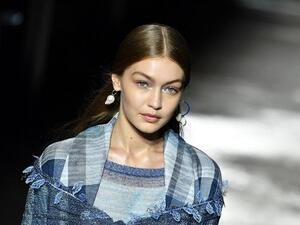 The 23-year-old model, whose father is Palestinian and mother is Dutch, made the fiery statement during a promotional appearance for Reebok. (Source: AFP) The 23-year-old model, whose father is Palestinian and mother is Dutch, made the fiery statement during a promotional appearance for Reebok. (Source: AFP)