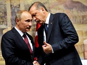 Russian President Vladimir Putin and his Turkish counterpart Tayyip Erdogan. (AFP/File)