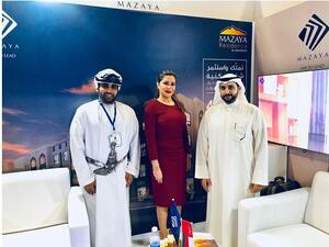 Mazaya Residence Al Mawaleh Booth at Oman Real Estate Exhibition