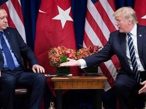 US President Donald Trump (R) and Turkish President Erdogan. (AFP/ File)