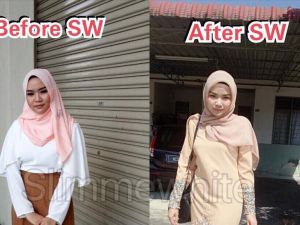 Chasing after the wife, the husband pleads with her to take him back. "Because now I'm slim and beautiful?" she responds before walking away (Facebook)

