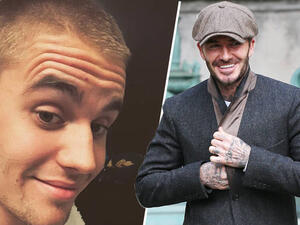 ديفيد بيكهام وجاستين بيبر