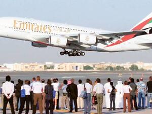Dubbed the “Superwomen flight,” the world’s largest passenger plane was piloted by Canadian captain Patricia Bischoff and British first officer Rebecca Lougheed (AFP/File Photo)