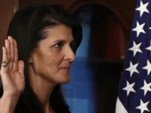 U.S. Ambassador to the U.N. Nikki Haley in a tiff with White House Economic Advisor Larry Kudlow over who said what about new sanctions being slammed on Russia and which the United States subsequently denied. (AFP/File Photo)	