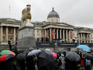 Iraqi monument destroyed by IS recreated in London (AFP/File Photo)	