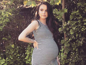 She's set to welcome her first child this May with her husband Craig Monk. (Source: Cherlloyd-Instagram )